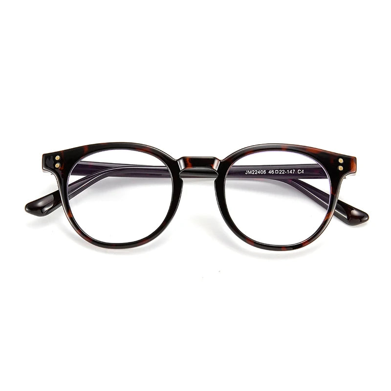Ultra-light Retro TR90 Japanese Round Glasses Frame Stylish And Comfortable Anti-blue light Prescription Glasses Men Women 2240 Salber